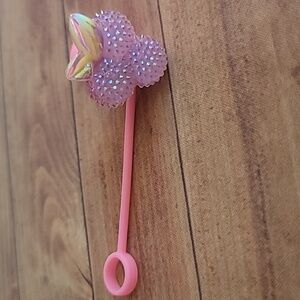 Grapes Glitter Purple and Gold Silicone 10mm / 0.4 in Straw Topper Cap Accessory